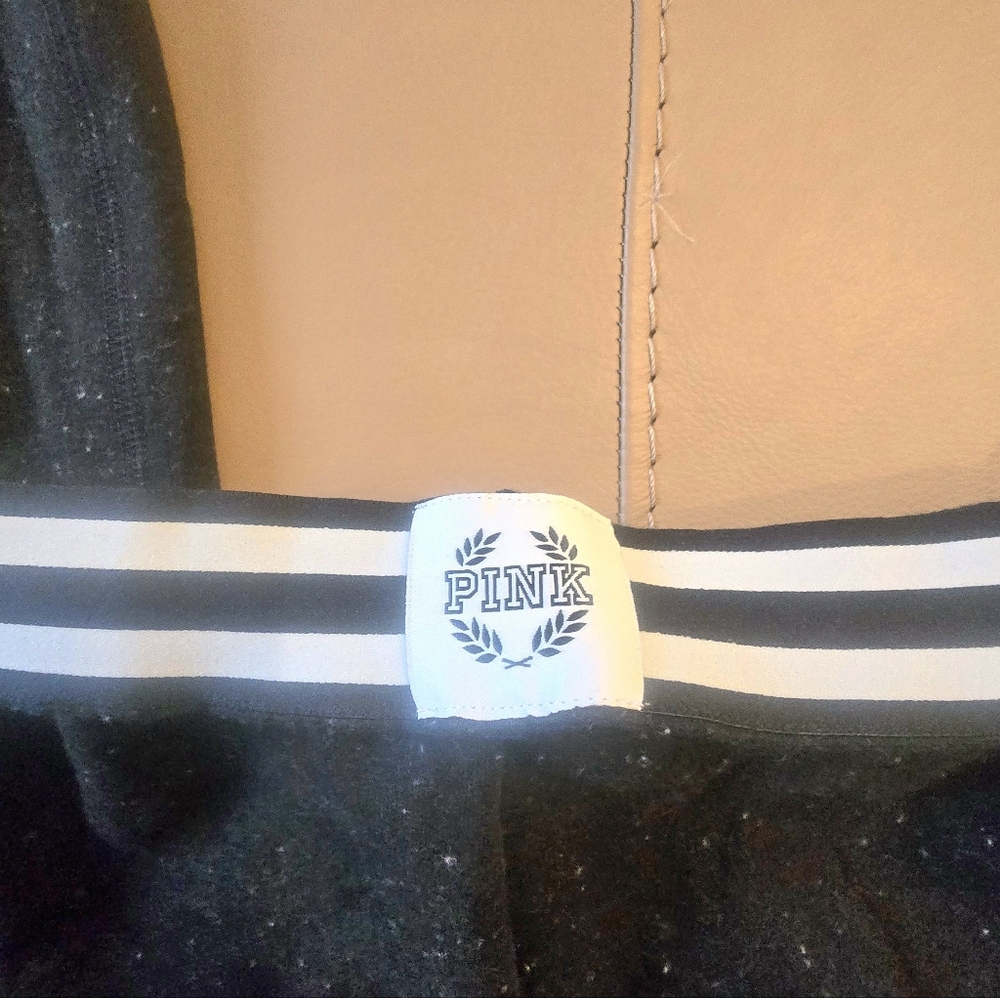 PINK Victoria's Secret Black Joggers with White Accents - Picture 9 of 9